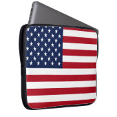 Amerikanische Flagge Laptopschutzhülle (Vorne Rechts)