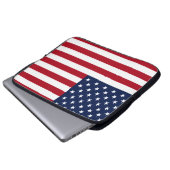Amerikanische Flagge Laptopschutzhülle (Vorne Knopf)