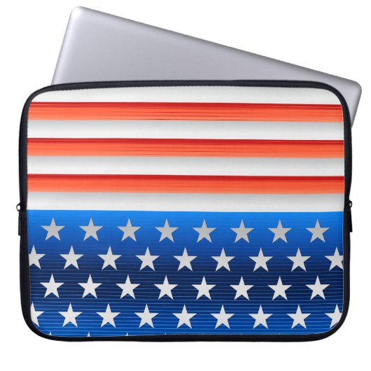 Amerikanische Flagge Laptopschutzhülle (Vorderseite)