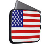 Amerikanische Flagge Laptopschutzhülle (Vorne Rechts)