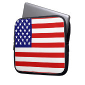 Amerikanische Flagge Laptopschutzhülle (Vorderseite Links)
