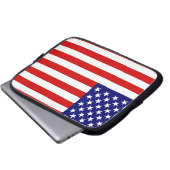 Amerikanische Flagge Laptopschutzhülle (Vorne Knopf)