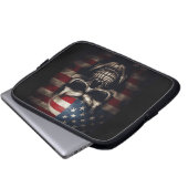 Amerikanische Flagge Laptopschutzhülle (Vorne Knopf)