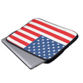 Amerikanische Flagge Laptopschutzhülle (Vorne Knopf)