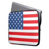 Amerikanische Flagge Laptopschutzhülle (Vorderseite Links)