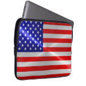 Amerikanische Flagge Laptopschutzhülle (Vorne Rechts)