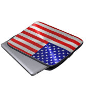 Amerikanische Flagge Laptopschutzhülle (Vorne Knopf)