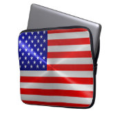 Amerikanische Flagge Laptopschutzhülle (Vorderseite Links)