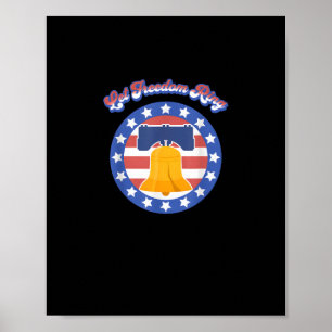 Amerikanische Flagge lass Freedom Ring 4. Sprichwo Poster