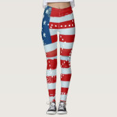 Amerikanische Flagge Leggings (Vorderseite)