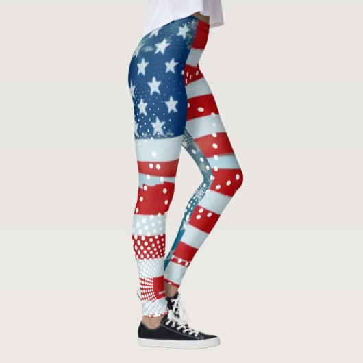 Amerikanische Flagge Leggings (Rechts)