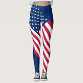 Amerikanische Flagge Leggings (Vorderseite)