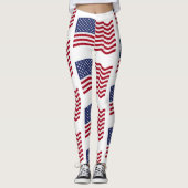 Amerikanische Flagge Leggings (Vorderseite)