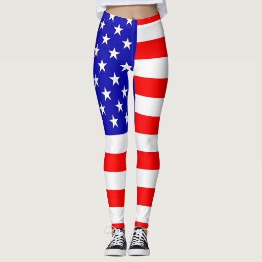 Amerikanische Flagge Leggings (Vorderseite)