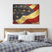 Amerikanische Flagge Leinwanddruck (Insitu (Schlafzimmer))