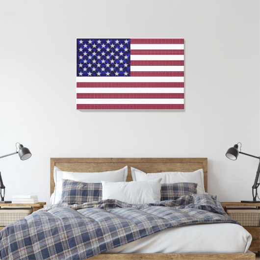 Amerikanische Flagge Leinwanddruck (Insitu (Schlafzimmer))
