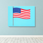 amerikanische Flagge Leinwanddruck (Insitu (Holzboden))