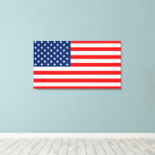 Amerikanische Flagge Leinwanddruck (Insitu (Holzboden))