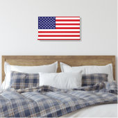 Amerikanische Flagge Leinwanddruck (Insitu (Schlafzimmer))