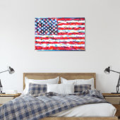 Amerikanische Flagge Leinwanddruck (Insitu (Schlafzimmer))