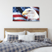 Amerikanische Flagge Leinwanddruck (Insitu (Schlafzimmer))