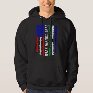 Amerikanische Flagge Lesotho Flagge Bester Cousin Hoodie