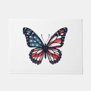 Amerikanische Flagge Libelle Patriotisch 4. Juli R Fußmatte