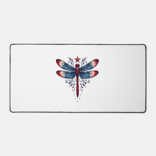 Amerikanische Flagge Libelle Patriotisch 4. Juli R Schreibtischunterlage