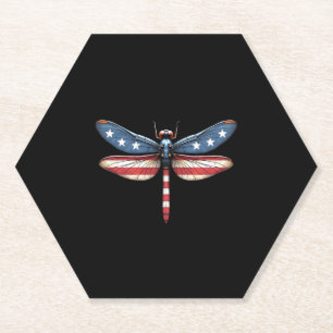 Amerikanische Flagge Libelle Patriotisch 4. Juli R Untersetzer