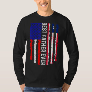 Amerikanische Flagge Liberia Flag Beste Vater je F T-Shirt