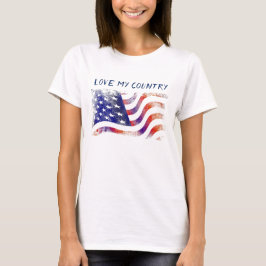 Amerikanische Flagge, Liebe mein Land, Patriot T-Shirt