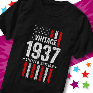 Amerikanische Flagge limitierte Auflage Sterne Vin T-Shirt