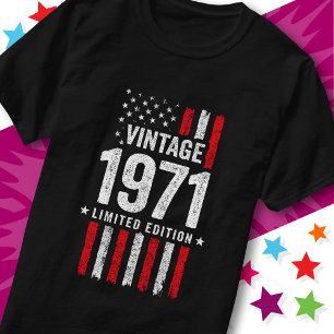 Amerikanische Flagge Limitierte Edition Sterne Vin T-Shirt