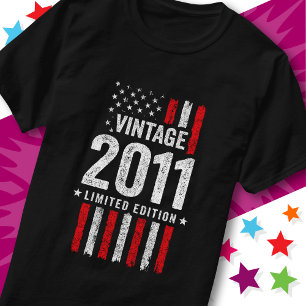 Amerikanische Flagge Limitierte Edition Sterne Vin T-Shirt