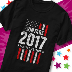 Amerikanische Flagge Limitierte Edition Sterne Vin T-Shirt