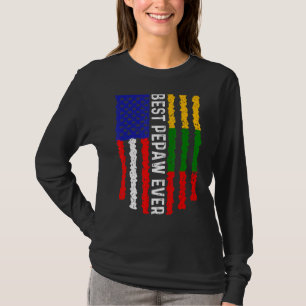 Amerikanische Flagge Litauen Flagge Beste Pepaw je T-Shirt