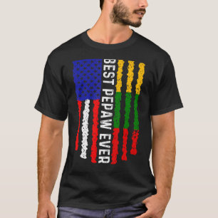 Amerikanische Flagge Litauen Flagge Beste Pepaw je T-Shirt