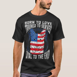 Amerikanische Flagge Loyal zum Ende des deutschen T-Shirt