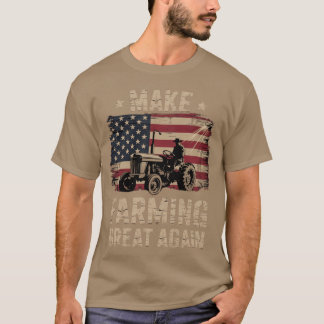 Amerikanische Flagge Machen Sie die Landwirtschaft T-Shirt