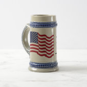 Amerikanische Flagge - Made in America! Bierglas (Vorderseite Links)