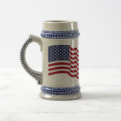 Amerikanische Flagge - Made in America! Bierglas (Links)