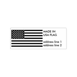 Amerikanische Flagge made in USA-Adresse Gummistempel