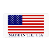 Amerikanische Flagge - made in USA Label 1 (Vorne)