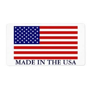 Amerikanische Flagge - made in USA Label 1