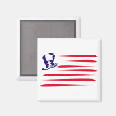 Amerikanische Flagge Magnet (Vorderseite/Rückseite)