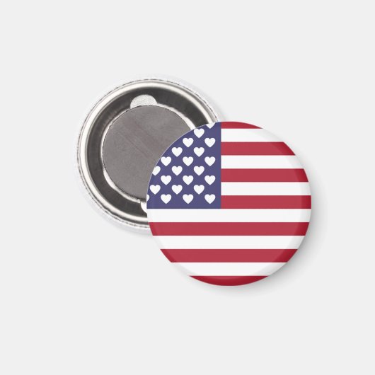 Amerikanische Flagge Magnet (Vorderseite/Rückseite)