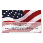Amerikanische Flagge Magnetische Visitenkarte (Vorderseite)