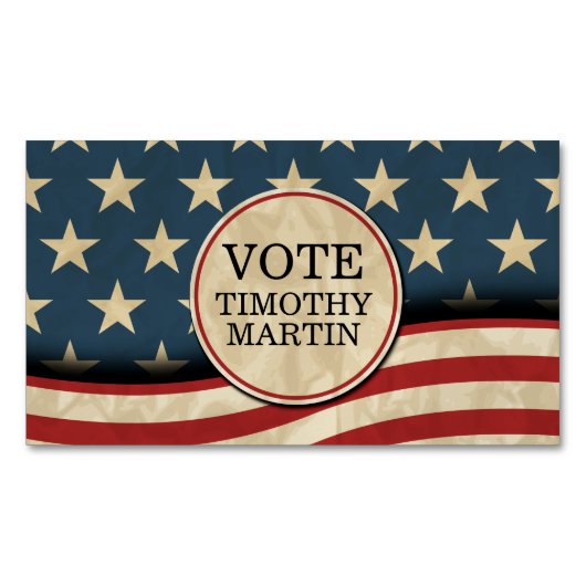 Amerikanische Flagge Magnetische Visitenkarte (Vorderseite)