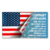 Amerikanische Flagge Magnetische Visitenkarte (Vorderseite)