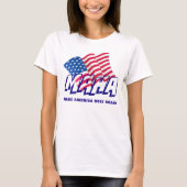 Amerikanische Flagge MAHA MACHEN AMERIKA HEILIG T-Shirt (Vorderseite)